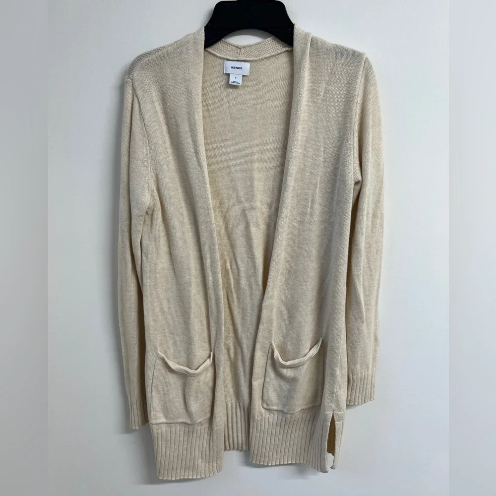 Old Navy Cream Long Cardigan Sweater - Picture 1 of 3